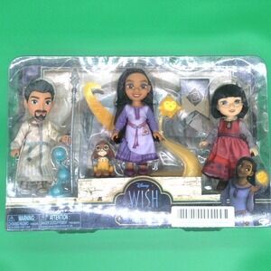 Disney Wish Asha Dahlia & King Magnifico Petite Gift Set Dolls Valentino Star